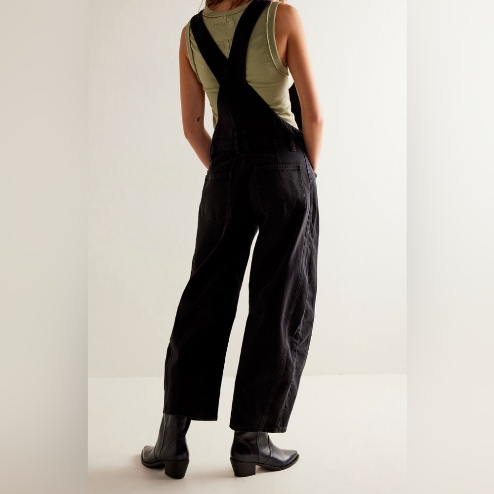 Free People We the Free Good Luck Barrel Overalls!! NWT